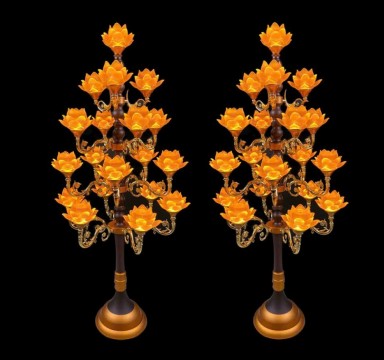 Đèn lưu ly cao cấp thân đồng